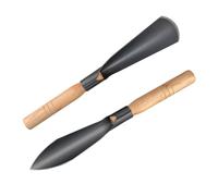 CIYODO Lot De 2 Pelles De Jardin en Métal Manches en Bois, Outils De Jardinage à Main pour Plantation De Légumes Et Fleurs, Taille Moyenne Légère, pour Creuser Et Désherber en Jardinage