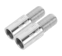 CIYODO Lot de 2 Rallonges de Valve de Pneu Universelles en Métal Chromé 25 Mm, Adaptateurs Coudés pour Voitures, Motos et Vélos, Bouchons à Vis Compatibles pour Entretien Facile des