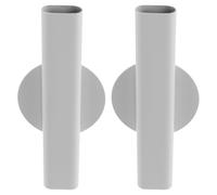 CIYODO Lot De 2 Vases Décoratifs Muraux en Forme De Tube en Métal À Suspendre Vase Mural Adhésif pour Fleurs en Tube De Métal pour Plantes