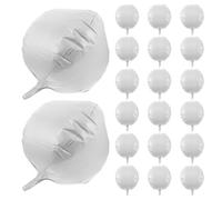 CIYODO Lot De 20 Ballons Décoratifs En Aluminium 3D Pour Arche De Ballons Pour Fêtes En Mylar Blanc
