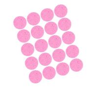 CIYODO Lot de 20 Éponges Démaquillantes Rondes en Mousse de Pulpe de Bois Réutilisables et Lavables Couleur Rose Disques Nettoyants Multifonctions pour Visage Exfoliation Douce et
