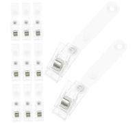 CIYODO Lot de 20 Pinces Métal pour Badge Nominatif Et Porte-étiquette, Clips à Double Trou, Pince à Carte D'identité Portable, Fixation Facile pour Cartes D'identification Au Travail