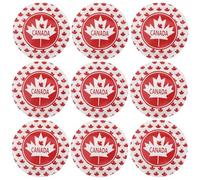 CIYODO Lot de 24 set de Assiettes en Papier Rouge Motif Feuille d'Érable 23 CM pour Fête du Canada Vaisselle Jetable Festive Plateaux pour Desserts et Collations Articles de Fête