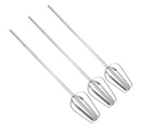 CIYODO Lot de 3 Fouets Électriques en Acier Inoxydable, Accessoires de Remplacement pour Batteur à Œufs Électrique, Tige Allongée Compatible Mixeur à Main, Cuisine et Réutilisable