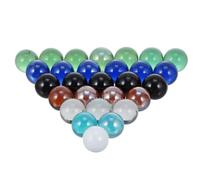 CIYODO Lot de 30 Boules de Verre Colorées 16Mm pour Décoration D’Aquarium Ornements en Marbre Polyvalents Décor Végétal Poissons Accessoires Décoratifs pour Aquarium Couleur Aléatoire