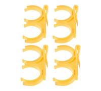 CIYODO Lot de 4 Clips de Golf Pliables et Rotatifs Jaunes - Porte-balles Double pour Récupération Rapide - Pince à Balle Résistante - Accessoire Pratique de Golf pour Parcours