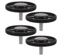 CIYODO Lot de 4 Pieds de Meuble Réglables M10 en Plastique Noir Patins Antidérapants pour Tapis de Course Canapé Table et Chaise Rehausseurs Stables et Silencieux pour Protection du