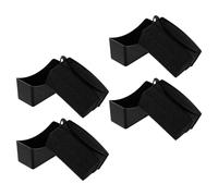 CIYODO Lot de 4 Tampons Applicateurs de Cire Automobile en Mousse Noire avec Couvercle, Éponges Non Abrasives pour Nettoyage et Entretien des Pneus, Brosses Polyvalentes pour