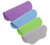 CIYODO Lot de 4 Tapis Ouvre-Bouteilles en Caoutchouc Antidérapants, Carré Multicolore, Accessoires la Cuisine Pratiques pour Ouvrir Bocaux et Bouteilles Facilement