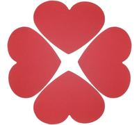CIYODO Lot de 40 grands cœurs en papier rouge non collants en forme de cœur pour projets de bricolage - Tableau d'affichage et décoration de la Saint-Valentin - Amour adapté aux enfants et