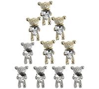 CIYODO Lot de 40 Ornements d'Ongles DIY Petits Ours en Métal Doré Décorations Manucure Cœur Accessoires Nail Art pour Salon Manucure Kit Déco Ongles Filles et Femmes Usage Voyage et