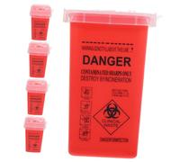 CIYODO Lot De 5 Conteneurs D'Élimination Des Déchets Collecteur D'Aiguilles Usagées Petits Conteneurs Pour Objets Tranchants Poubelle Pour Aiguilles De Tatouage