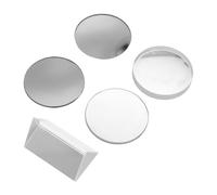 CIYODO Lot De 5 Lentilles Optiques Pour Expériences De Physique Outils D'Enseignement Physique Lentilles Biconvexes Équipement De Fournitures D'Expérimentation