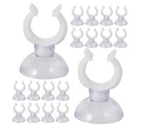 CIYODO Lot de 50 Clips de Fixation pour Tuyau d'Aquarium avec Ventouse Transparente 16 MM Support Stable pour Pompe et Système d'Aération Adapté aux Surfaces Lisses en Verre ou