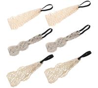 CIYODO Lot de 6 Bandeaux Vintage en Dentelle Large et Extensible, Doux et Anti-maux de Tête, Accessoires Boho Élégants pour Cheveux de Femmes en Mariage et Occasions Formelles