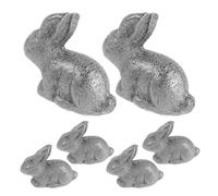 CIYODO Lot de 6 Lapins en Fonte Naturelle pour Cuisson Enrichie en Fer Accessoires Cuisine Végétaliens Adaptés aux Sportifs et Femmes Enceintes Outil Carence en Fer pour Cuisson