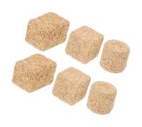 CIYODO Lot de 6 Meules de Foin Miniatures Décoratives, Fausse Paille en Bois Réaliste, 3 Formes pour Maison de Poupée et Décor Ferme Western, Accessoires DIY