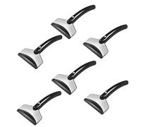 CIYODO Lot De 6 Pelles À Neige en Métal pour Voiture Kit De Nettoyage Mini-Grattoir À Glace pour Pare-Brise en Plastique Abs Et Acier Inoxydable Noir