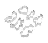 CIYODO Lot de 6 Set de Emporte-pièces en Acier Inoxydable Cœur, Tailles Variées 7,5×7 Cm, pour Pâtisserie DIY Saint-valentin, Moules Réutilisables et Faciles à Nettoyer, Accessoires