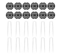 CIYODO Lot de Piquets de Fixation de Sol Galvanisés U avec Agrafes Noires Piquets Jardin Résistants pour Toile Paillage Fixation Pelouse et Aménagement Extérieur