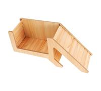 CIYODO Maison Bois pour Hamster Multifonction Cachette et Tunnel de Jeu pour Petits Rongeurs Cochon Rat et Lapin Naturel pour Cage Intérieure