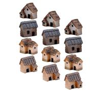 CIYODO Maisons Miniatures en résine 20 pièces, décor de Jardin de fée, Cottage Vintage pour Micro Paysage, Terrarium et Maison de poupée, pour bonsaï et Mousse, patios et intérieurs