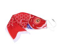 CIYODO Manche à Air de Carpe Japonaise Rouge 100 CM en Polyester Résistant aux Intempéries, Drapeau de Jardin Japonerie Décoratif pour Fêtes et Espaces Extérieurs, Banderole de Drapeaux à