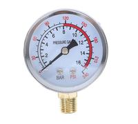 CIYODO Manomètre Pneumatique Vertical 0-16 Bar 240 Psi Raccord Fileté G1/4 Affichage Haute Visibilité Contrôle de Pression Fiable pour Compresseur d'Air Usage Industriel et Mécanique