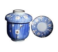 CIYODO Marmite à Vapeur Petite En Céramique Couvercle Bol à Vapeur Pour Œufs Cuisine Résistant à La Chaleur Usage Domestique Et Restauration Multifonctionnels