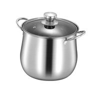 CIYODO Marmite Acier Inoxydable avec Double Poignée Anti-brûlure Capacité Importante pour Cuisson sur Induction et Gaz Faitout Pratique pour Soupes et Bouillons