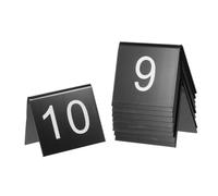 CIYODO Marqueurs De Preuves en Acrylique Numérotés 1 à 10, Panneaux Triangulaires Noirs Et Blancs 5,5x6,3 Cm, pour Simulation De Scène De Crime, Jeu D'enquête Et Décoration De Table, Lot de 10 Pièces