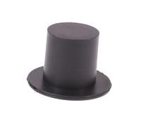 CIYODO Mini Chapeaux de Clown en Plastique Noir, Lot de 100 Pièces, Décorations Miniatures DIY pour Fête de Noël et Bricolage Créatif