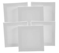 CIYODO Mini Planches à Peindre Carrées en Bois et Coton Blanc Lot de 12 Cadre de Tableau Vierge Stimulant la Créativité pour Projets D'artisanat pour Débutants