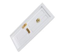 CIYODO Mini Porte en Bois Artisanale pour Maison de Poupée, Modèle Décoratif Quatre Compartiments, Accessoire Miniature Solide et Lisse, pour Décoration de Jardin Féérique
