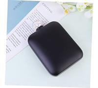 CIYODO Mini Pot à Vin Portable Petite Bouteille En Acier Inoxydable Noir Mat Strass Pour Femme Usage Voyage Loisir Léger Et Compact