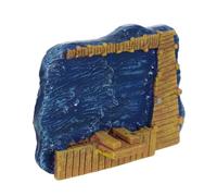 CIYODO Mini Quai en Résine Bleu Profond, Décor Miniature pour Maison de Poupée, Ornement de Jetée D'aquarium et Bonsaï, Accessoire de Paysage Féerique pour Thérapie Jeu de Sable, Décor