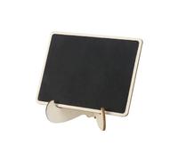 CIYODO Mini Tableau Ardoise avec Chevalet Bois Panneau Message Amovible pour Mariage Étiquette de Table Support Stable et pour Décoration Festive