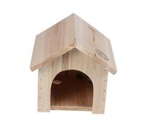 CIYODO modèle de Maison en rondins clapier cachette Animal de Compagnie Petit écureuil Chalet de Morsure Chalet Triangle nid en Bois Bambou