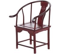 CIYODO Modèle de Meuble Chinois Miniature 1:25 en Abs pour Décoration Bac à Sable, Jouet Éducatif Garçon et Filles, Siège Rond Motif Shou, Mobilier Traditionnel Asiatique, Accessoire