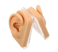 CIYODO Modèle Oreille Silicone Réaliste pour Pratique de Perçage et Présentoir Boucles Oreilles Souple et Gauche et Droit pour Formation et Affichage