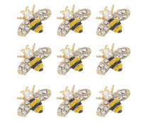 CIYODO Nail art décoration 20 pièces en alliage de zinc avec forme abeille 3D et pour mariage et fête de Noël sans décoloration