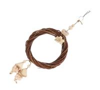 CIYODO Naturel pour Perruches et Perroquets avec Anneau de Accessoire de Cage pour Oiseaux à Mâcher Durable Améliore Environnement de Vie et Encourage Activité Physique