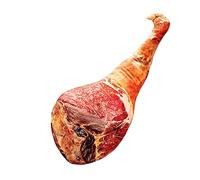 CIYODO Oreiller Jambon Simulé Coussin Amusant en Peluche 46X20X10Cm DéCoration CréAtive pour Maison Bureau Voiture Cadeau Original