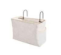 CIYODO Organisateur Suspendu Feutre Blanc pour Lit Pochette de Rangement à Capacité Importante Support Pratique pour Chambre Voiture et Dortoir Facile à Fixer sur Barre de Lit