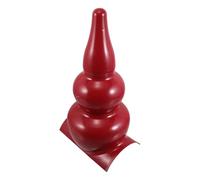CIYODO Ornement de Toit de Gourde pour Gazebo, Décoration Traditionnelle Chinoise Étanche, Garniture de Toit Vintage en Couleur Rouge Jujube, Accessoire Architectural Solide