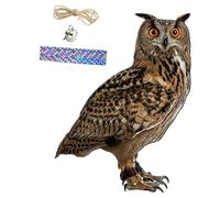 CIYODO Ornement Suspendu Hibou Décoratif Effaroucheur pour Jardin Clochette Éloigne Pigeons Et Protège Espaces Extérieurs