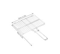 CIYODO Panier de Grillade Acier Inoxydable Épais pour Poisson avec Poignée Solide Accessoire Barbecue Portable pour Camping et Pique-