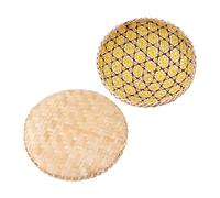 CIYODO Panier De Rangement Tissé Avec Couvercle Alimentaire Pratique De Jaune La Protection Des Aliments Insectes