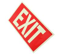 CIYODO Panneau de Sortie de Secours Auto-adhésif Rouge en Pvc Autocollant Lumineux le Noir Dimensions 178x305 Mm pour Supermarchés et Situations D'urgence