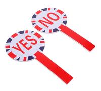 CIYODO Panneau de Vote Portable Double Face en Mousse Accessoire de Classe pour Enseignants Tableau de Jugement Effaçable Main Sans Paddle Couleur Aléatoire Couleur Aléatoire